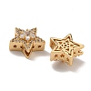 Brass Micro Pave Cubic Zirconia Beads KK-U037-08G-01-2