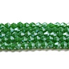 Opaque Solid Color Electroplate Glass Beads Strands EGLA-A039-P4mm-A08-1