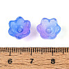 Transparent Two Tone Spray Painted Glass Bead Caps A-GLAA-Q089-002B-003-3