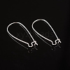 Brass Hoop Earrings Findings Kidney Ear Wires EC221-S-1