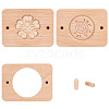 3 Styles Rose & Sakura Wooden Hand Press Moon Cake Maker WOOD-FG0001-43-1