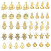 CHGCRAFT 40Pcs 10 Style Rack Plating Alloy Pendants PALLOY-CA0002-41-1