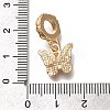 Rack Plating Alloy Rhinestone European Dangle Charms PALLOY-P307-09G-3