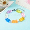 Bear Resin Link Bracelets BJEW-JB06483-2