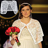 Detachable Polyester Bridal Lace Shawls AJEW-WH0248-14B-6