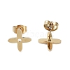 PVD Vacuum Plating 304 Stainless Steel Stud Earrings for Women EJEW-A048-20G-2