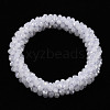AB Color Plated Faceted Opaque Glass Beads Stretch Bracelets BJEW-S144-003D-12-2