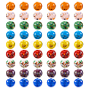 54Pcs 9 Colors Handmade Lampwork Beads LAMP-TA0001-09-9