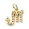 Brass Micro Pave Cubic Zirconia Charms ZIRC-F131-16G-02-2