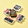 5Pcs 5 Styles Mother's Day Silicone Beads SIL-FS0001-05-2