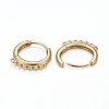 Brass Huggie Hoop Earring Findings KK-H741-03G-2