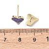Brass Enamel Heart Stud Earrings EJEW-I322-08G-6