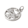 Brass Micro Pave Cubic Zirconia Pendants KK-P343-01C-P-2