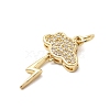 Brass Micro Pave Cubic Zirconia Pendants KK-D105-04G-2