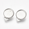 Non-Tarnish 201 Stainless Steel Clip-on Earring Findings X-STAS-S079-81C-2