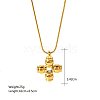 Religion 304 Stainless Steel Hollow Pendant Necklaces WGE4485-02-1
