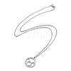 Non-Tarnish 304 Stainless Steel Pendant Necklaces NJEW-Z004-05P-2