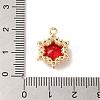 Brass with Cubic Zirconia Pendants KK-G499-15G-04-3