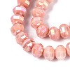 Anti-Tarnish Electroplate Glass Beads Strands GLAA-T025-8mm-19D-3