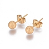 Ion Plating(IP) 304 Stainless Steel Stud Earrings EJEW-L215-58C-G-1