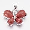 Natural & Synthetic Mixed Stone Pendants G-G651-B-3