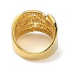 Rack Plating Brass Micro Pave Cubic Zirconia Adjustable Finger Rings for Women RJEW-C114-16A-G-3