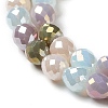 Electroplated Glass Beads Strands GLAA-B013-01E-3