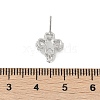 Brass Micro Pave Cubic Zirconia Stud Earring Findings KK-Z094-07P-4