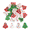 24Pcs 4 Colors Handmade Bumpy Glass Beads Strands LAMP-PH0001-33-7