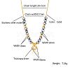 Stainless Steel Crystal Rhinestone Flat Round Pendant Glass Beaded Necklaces for Women GE4228-1-1