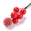 Foam Artificial Christmas Berries with Branch DIY-B019-02B-3