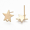 Brass Stud Earring Findings X-KK-S348-352-2