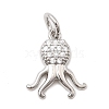 Brass Micro Pave Cubic Zirconia Charms KK-C139-29A-P-1