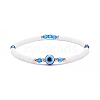 Resin Evil Eye & Acrylic Beaded Stretch Bracelet for Women BJEW-JB08609-04-1