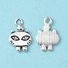 Tibetan Style Alloy Kitten Pendants X-EDD035Y-NF-1