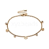 Crystal Rhinestone and Eye Shape Charm Anklet for Women STAS-D454-06G-1