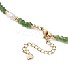 Dyed Natural Malaysia Jade & Natural Cultured Freshwater Pearl Bead Bracelets & Necklaces Sets SJEW-JS01373-02-6