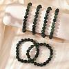 Natural Moss Agate Beads Stretch Bracelets BJEW-F380-01-B15-6