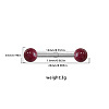 Alloy Red Resin Nipple Nail Rings WG88B60-07-1