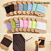  Elit 16 Cards 16 Colors Polyester Chinese Knotting Cord OCOR-PH0001-85-4