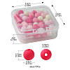 70Pcs Rubberized Style Acrylic Beads MACR-FS0001-71B-4