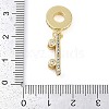 Rack Plating Brass Micro Pave Cubic Zirconia European Dangle Charms KK-P287-20G-3