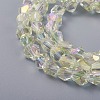 Electroplate Glass Beads Strands EGLA-F144-FR04-B-3