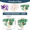 6Pcs 3 Styles Chakra Natural Gmestone Copper Wire Big Pendants FIND-FH0004-66-2