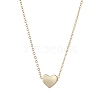 Brass Heart Pendant Necklaces for Women NJEW-JN04895-1