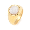 304 Stainless Steel Natural Moonstone Finger Rings RJEW-F203-02G-01-4