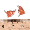 Brass Pave Cubic Zirconia Charms CU-CBA6A75-04P-03-3