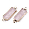 Natural Rose Quartz Links Connectors G-N326-33F-2