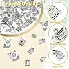 50Pcs 5 Styles Tibetan Style Alloy Pendants FIND-YW0011-41-5