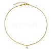Brass Cubic Zirconia Charms Necklace NJEW-JN04919-4